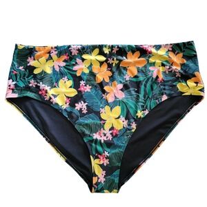Old Navy Floral Print Swim Bottoms High Waist Plus Size 4X